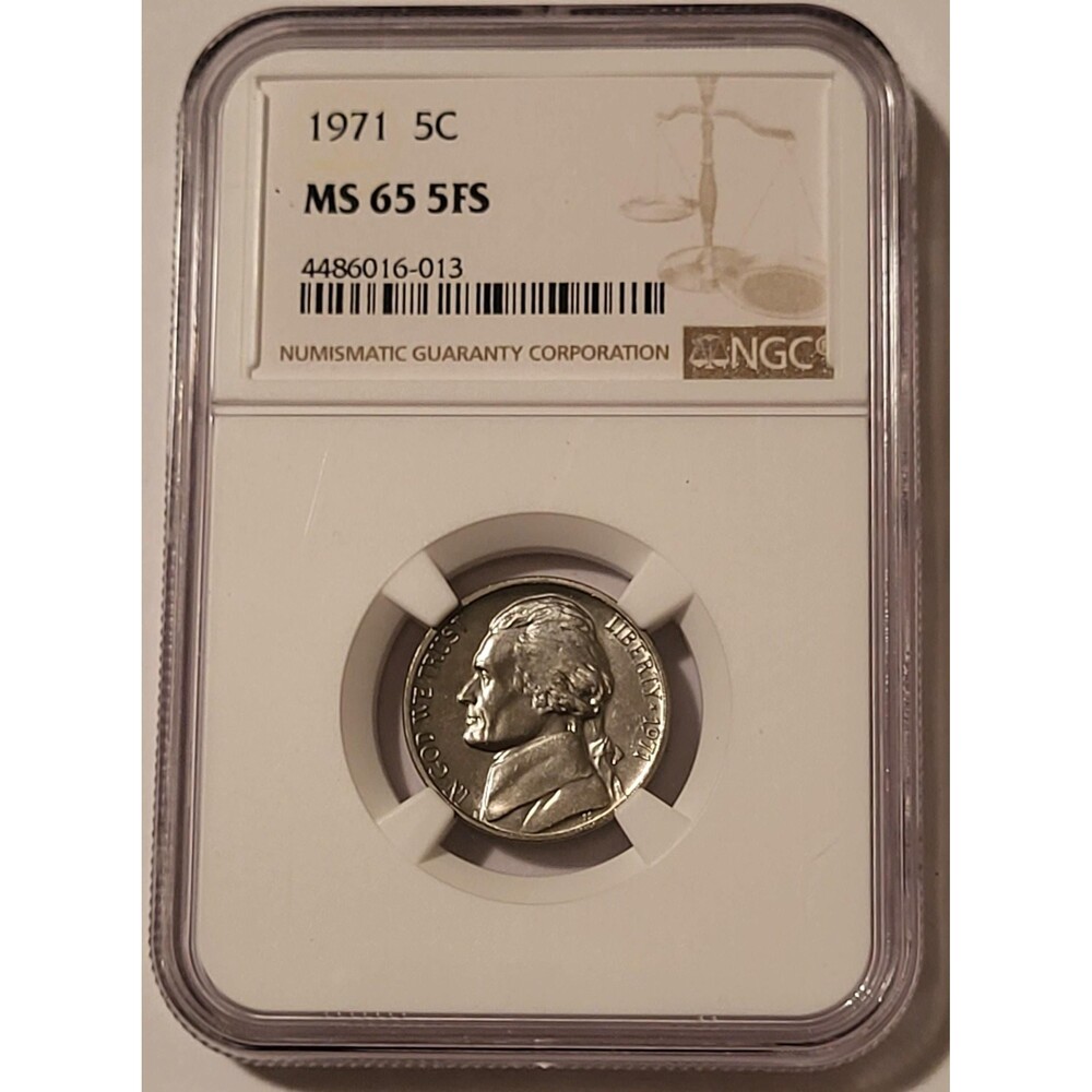 1971 Jefferson Nickel MS65 5FS NGC